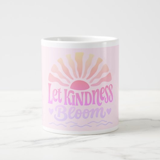 優しさが花開きますように。 ジャンボコーヒーマグカップ (正面)