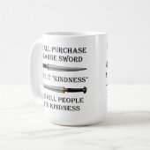 優しさで殴り倒せ！面白マグカップ コーヒーマグカップ (正面左)