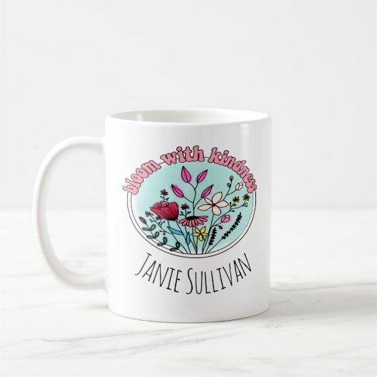 優しさと共に花開く 野の花 コーヒーマグカップ (左)