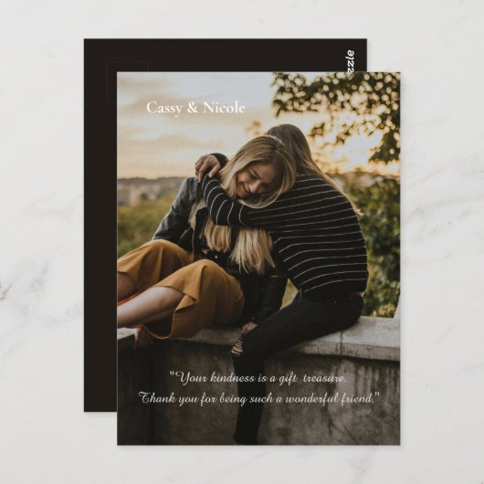 優しさと感謝 ポストカード (正面/裏面)