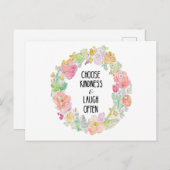 優しさと笑い感動的のフローラはがき ポストカード (正面/裏面)