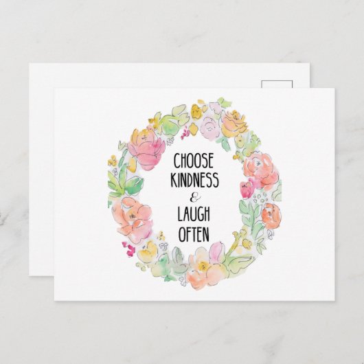 優しさと笑い感動的のフローラはがき ポストカード (正面/裏面)