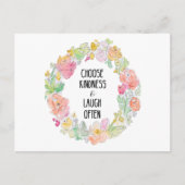 優しさと笑い感動的のフローラはがき ポストカード (正面)