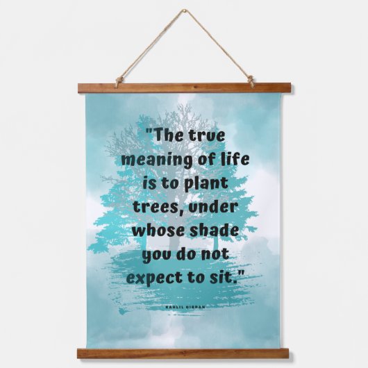 優しさと達成知恵引用文ウォールアート 吊り下げ型タペストリー (正面)