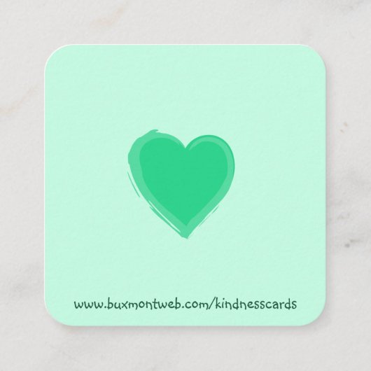 優しさのカード:「あなたは大切な存在」カード スクエア名刺 (裏面)