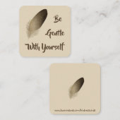 優しさのカード:『おとなしく』 スクエア名刺 (正面/裏面)