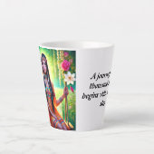 優しさの切り口:宝物へのカップ カフェラテマグ (正面)