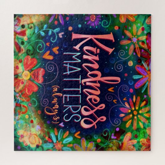 優しさの問題かわいらしフローラおもしろいインスピレーション ジグソーパズル (横)