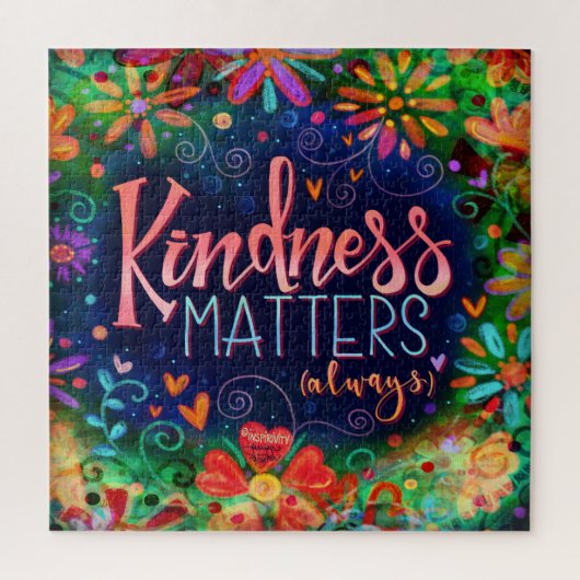 優しさの問題かわいらしフローラおもしろいインスピレーション ジグソーパズル (縦)