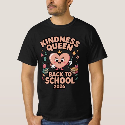 優しさの女王 2026 学校復帰シャツ - かわいい教師 Tシャツ (正面)