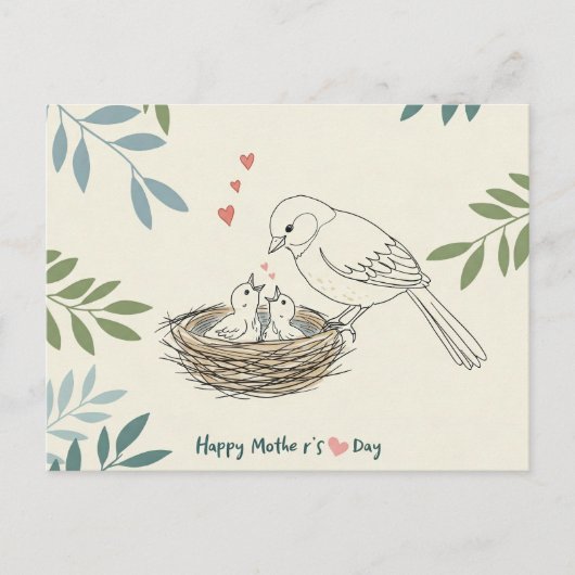 優しさの翼 : 母の日のカード シーズンポストカード (正面)