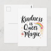 優しさはクィアの魔法 Rainbow 引用LGBTQ+ ポストカード (正面/裏面)