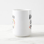 優しさはクィアの魔法 Rainbow Quote LGBTQ+ コーヒーマグカップ (中央)