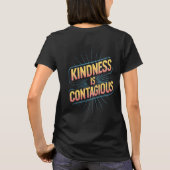 優しさは伝染する 太字ネオン風デザイン Tシャツ (裏面)