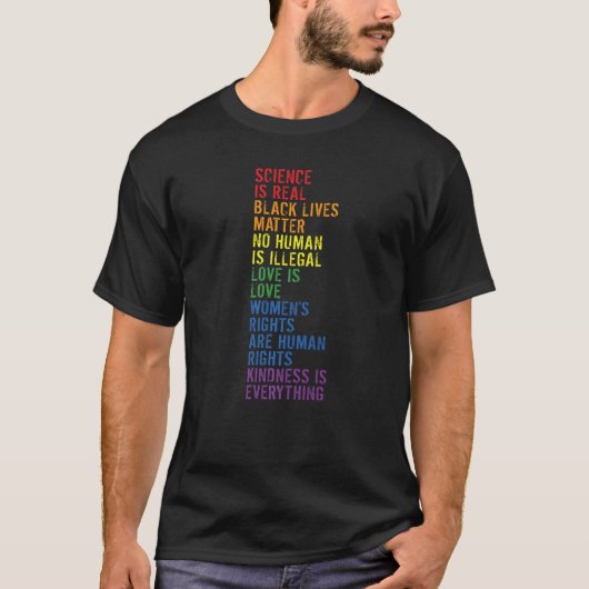優しさは全てLGBTQ+プライドプレミアム Tシャツ (正面)