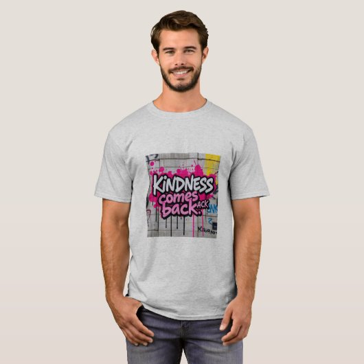 優しさは巡り戻る | 心に響くモチベーション  Tシャツ (正面フル)