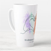 優しさは普遍的なプライドハートデザイン カフェラテマグ (左アングル)