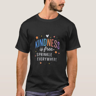 優しさは無料カラフルな引用符のデザイン Tシャツ