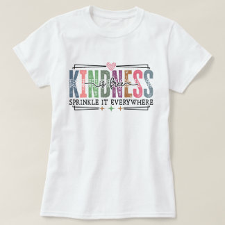 優しさは無料 どこでも撒き散らして ポジティブQ Tシャツ