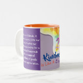 優しさは蝶コーヒーマグのようなものだ ツートーンマグカップ (正面左)