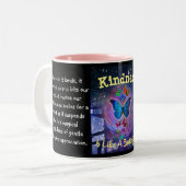 優しさは蝶コーヒーマグのようなものだ ツートーンマグカップ (正面左)