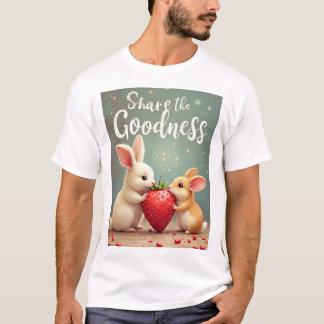 優しさを分かち合おう ドリーミーラビット&ハムスター Tシャツ