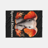 優しさを広めかわいいオレンジ色がかったBa フリースブランケット (正面(横))