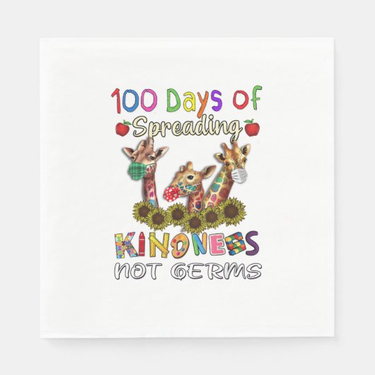 優しさを広める100日の学校100日目 スタンダードランチョンナプキン (正面)