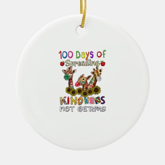 優しさを広める100日の学校100日目 セラミックオーナメント (正面)