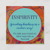 「優しさを広める」インスピレーションの優しさ スクエア名刺 (裏面)