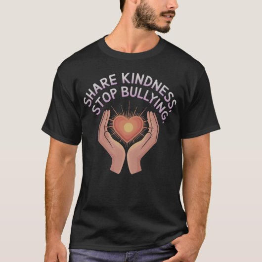 優しさを応援 嫌がらせをなくそう結束 Funny Tシャツ (正面)