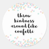 優しさを投げるのまわりに引用文 ラウンドシール (正面)