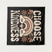 優しさを選ぶGroovyヒッピー引用文審美的 タペストリー (正面(横))