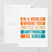 優しさを選択 – 感動的タイポグラフィ ポストカード (正面/裏面)