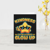 優しさアンチいじめ週究極のグローアップスティック カード (黄色い花)