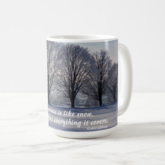優しさスノーのような – カフリルGibran引用文 コーヒーマグカップ (正面右)