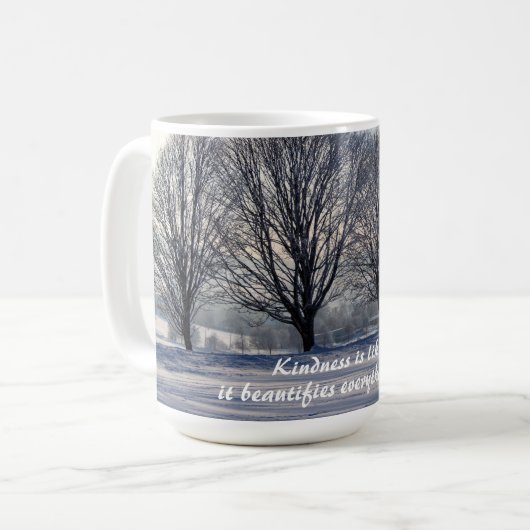 優しさスノーのような – カフリルGibran引用文 コーヒーマグカップ (正面左)