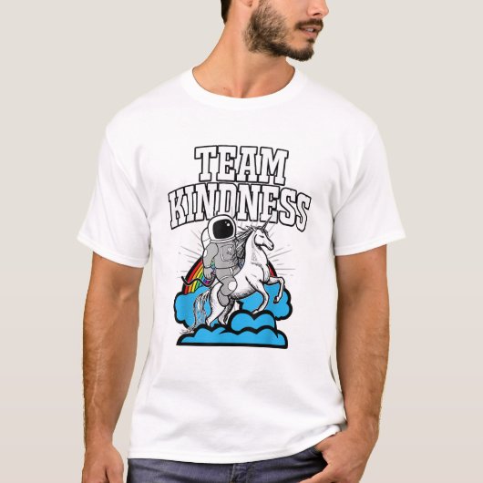 優しさチームTシャツ - 優しさを選択 ユニコーン Tシャツ (正面)