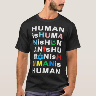 優しさ共存AntiHate LGBTQ TransムスリムJew H Tシャツ
