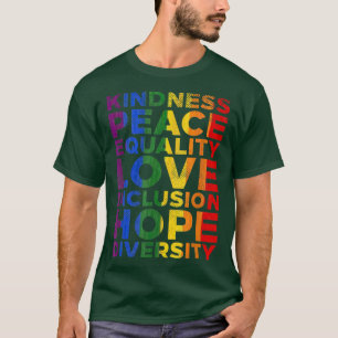優しさ平等の愛LGBTQジェンドルフルードフラッグノン Tシャツ