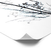 優しさ引用文白黒自然アート ポスター (角)