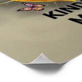 優しさ2蝶とハート ポスター (角)