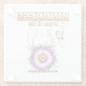 優しさ – ガラスのコースターに渡す ガラスコースター (裏面)