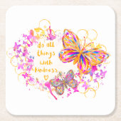 優しさ スクエアペーパーコースター (正面)