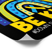 優しさ – ダウン症候群認識度ブルーイエローリブ ポスター (角)