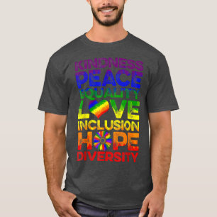 優しさ 平和  equality インクルージョン 愛 LGBT 人間 Tシャツ