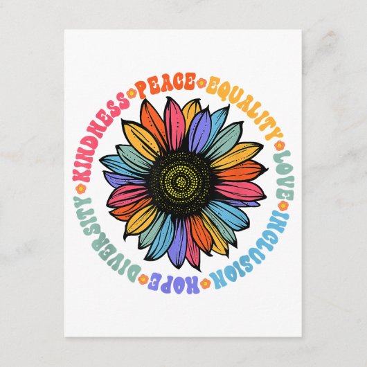 優しさ 平和  equality  愛 希望 多様性 人間 エンクロージャーカード (正面)