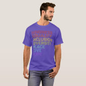優しさ+平等+包摂+多様性+希望 プレミアム Tシャツ (正面フル)