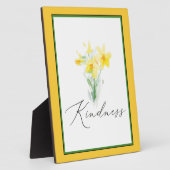 優しさ 水彩画 水仙 プレート フォトプラーク (側面)