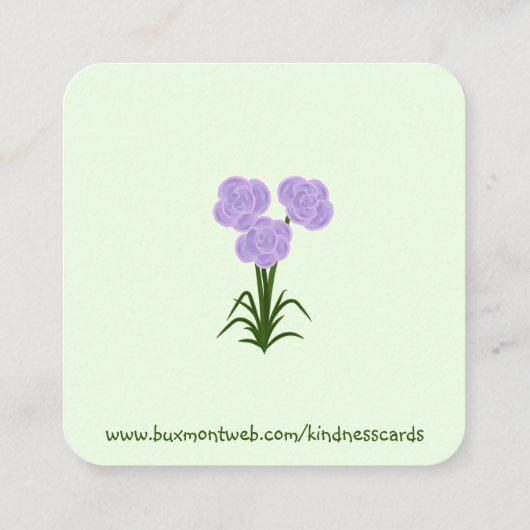 優しさ:違いを作るカード スクエア名刺 (裏面)